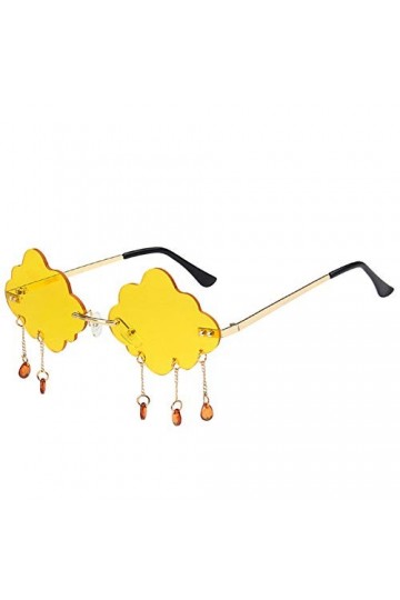 Dorjuli Lunettes de soleil pour femme - Lunettes de soleil classiques sans monture - Lunettes amusantes - Motif yeux de chat 