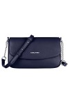 David Jones - Petit Sac Bandoulière Femme - Pochette Téléphone Portable Cuir PU Rigide - Sac à Main Porté Epaule Portefeuille