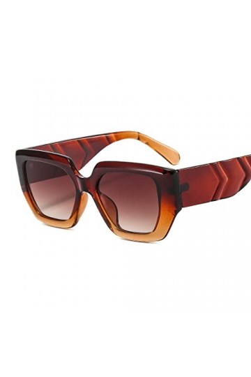 Lunettes De Soleil Carrées Surdimensionnées Pour Femmes Et Hommes, Verres Solaires Dégradés Vintage, Uv400, Tendance, Nouvell