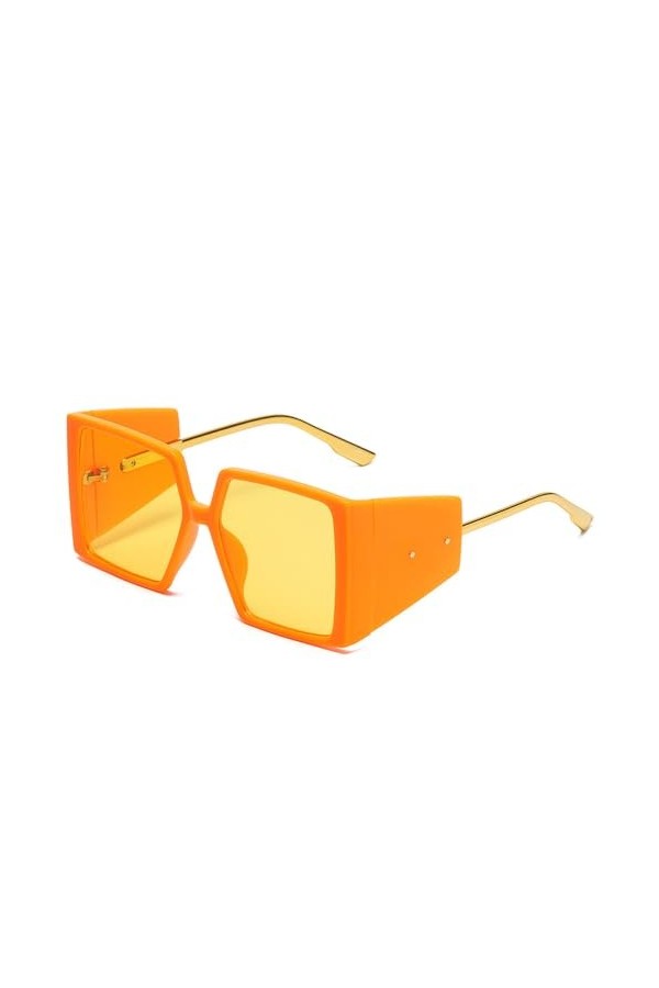Lunettes De Soleil Carrées Punk Vintage pour Femmes Et Hommes, Steampunk Surdimensionnées, Rétro Uv400, Nouvelle Collection 2