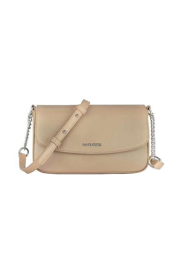 David Jones - Petit Sac Bandoulière Femme - Pochette Téléphone Portable Cuir PU Rigide - Sac à Main Porté Epaule Portefeuille