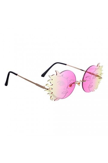 SOIMISS Lunettes De Soleil Personnalisées Sans Monture Ronde Lunettes De Soleil Lunettes De Soleil Sans Monture Femme Lunette