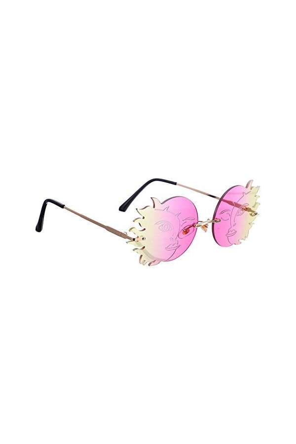 SOIMISS Lunettes De Soleil Personnalisées Sans Monture Ronde Lunettes De Soleil Lunettes De Soleil Sans Monture Femme Lunette