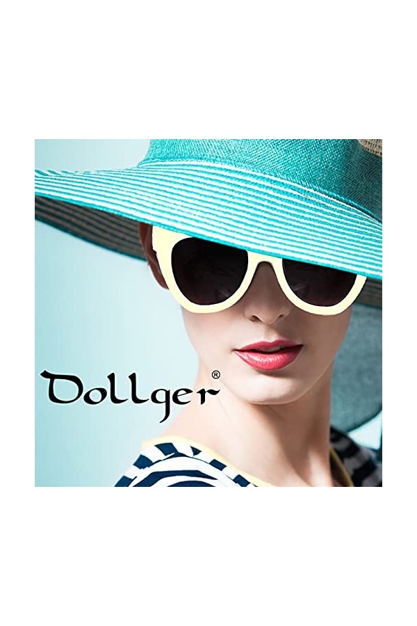 Dollger rétro Cat Eye Lunettes de soleil Femmes hommes Vintage Square Tortoise Shell Fashion Cateye Sunglasses