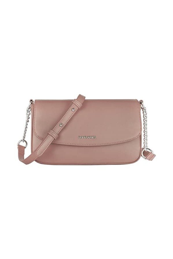 David Jones - Petit Sac Bandoulière Femme - Pochette Téléphone Portable Cuir PU Rigide - Sac à Main Porté Epaule Portefeuille