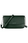 David Jones - Petit Sac Bandoulière Femme - Pochette Téléphone Portable Cuir PU Rigide - Sac à Main Porté Epaule Portefeuille