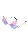 NAMOARLY 1 PC Lunettes De Soleil Lunettes Décoratives Lunettes Sans Monture Lunettes De Fête DÉté Libellule Mode Lunettes Po