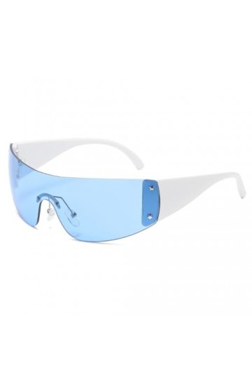 Lunettes De Soleil Punk Une Pièce Pour Femmes Et Hommes, Sans Bords, Uv400, Surdimensionnées, à La Mode, Nuances De Sol Oculo