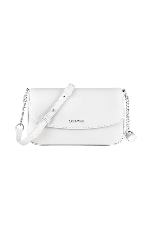 David Jones - Petit Sac Bandoulière Femme - Pochette Téléphone Portable Cuir PU Rigide - Sac à Main Porté Epaule Portefeuille