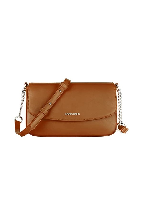 David Jones - Petit Sac Bandoulière Femme - Pochette Téléphone Portable Cuir PU Rigide - Sac à Main Porté Epaule Portefeuille