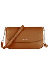 David Jones - Petit Sac Bandoulière Femme - Pochette Téléphone Portable Cuir PU Rigide - Sac à Main Porté Epaule Portefeuille