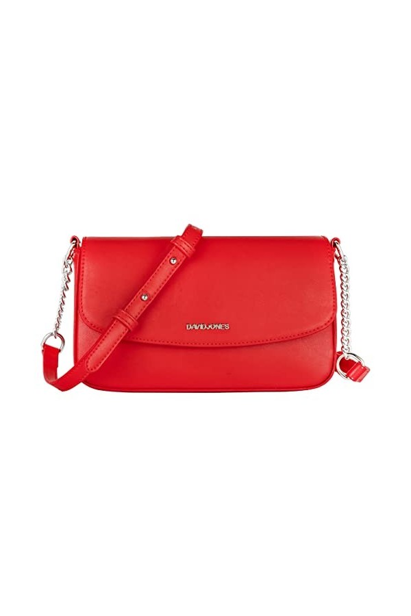 David Jones - Petit Sac Bandoulière Femme - Pochette Téléphone Portable Cuir PU Rigide - Sac à Main Porté Epaule Portefeuille