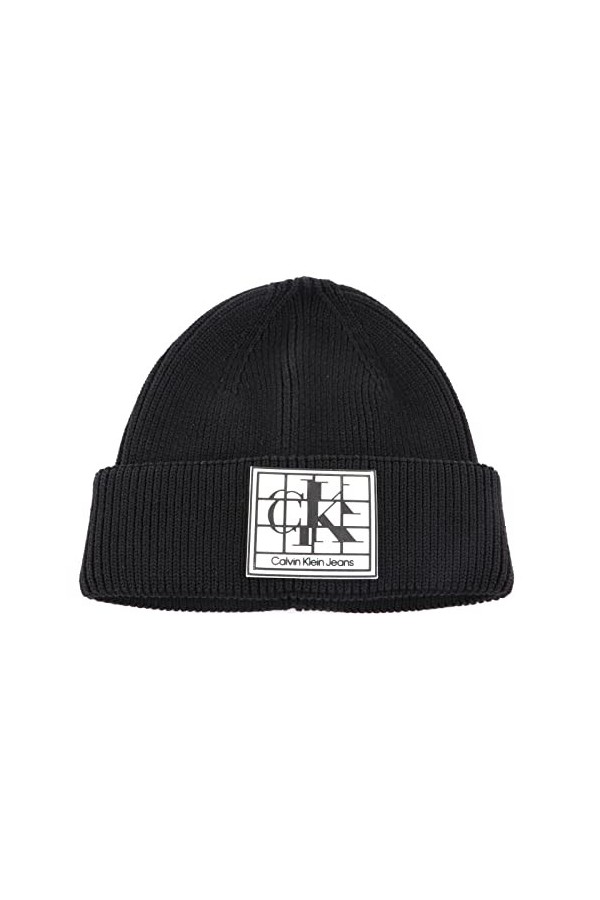 Calvin Klein Bonnet Beanie à Logo patché Femme