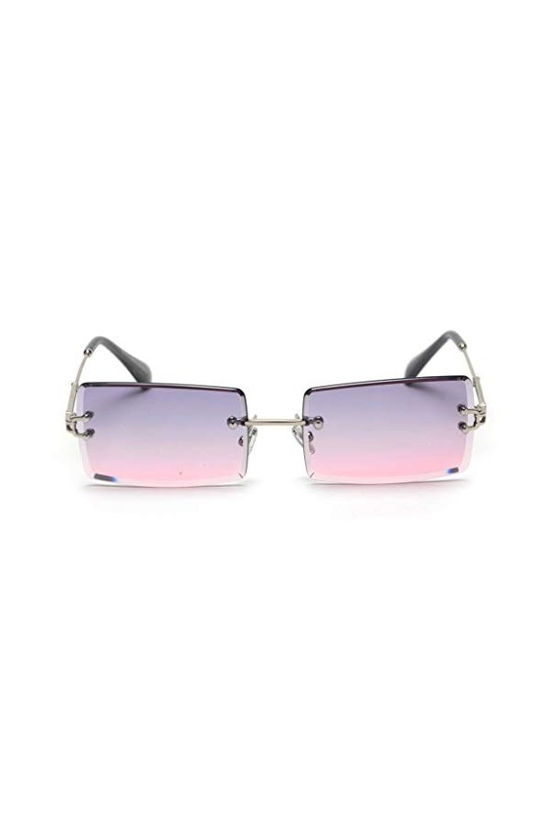 kachawoo Lunettes de soleil sans cadre pour femme - Carrées sans bordure - Lunettes de soleil rectangulaires pour filles, Vio