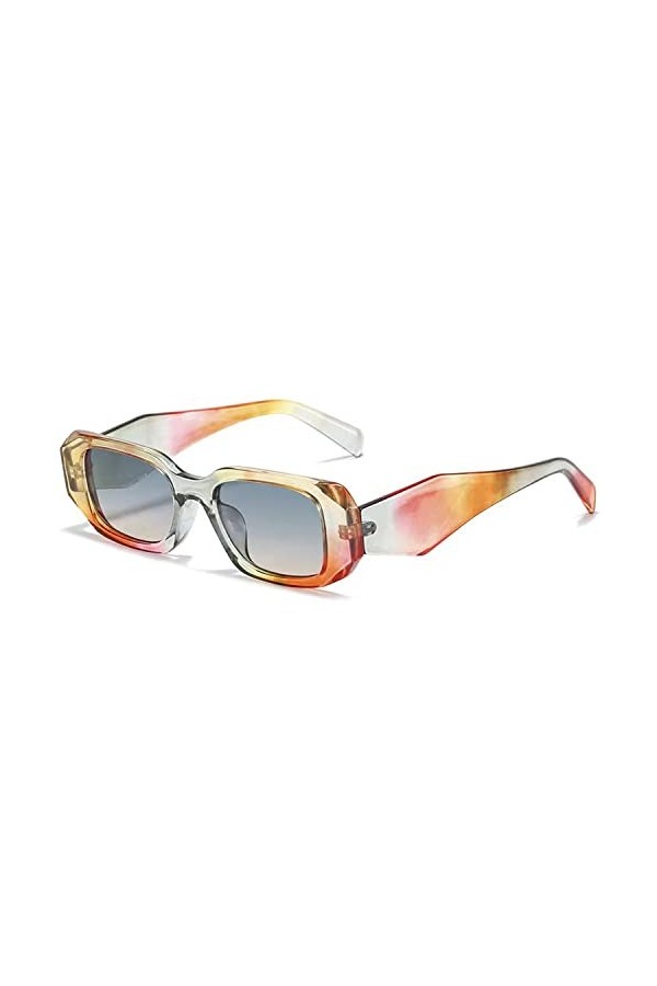 Lunettes de soleil rectangulaires rétro des années 90 pour femme - Lunettes de soleil vintage - Petite monture carrée - Prote
