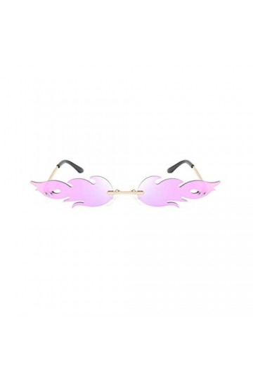 TOYANDONA 1Pc Lunettes de Soleil de Mode Flamme Lunettes de Soleil sans Monture Vague pour Lunettes de Fête Unisexe-Adulte V