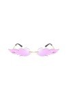 TOYANDONA 1Pc Lunettes de Soleil de Mode Flamme Lunettes de Soleil sans Monture Vague pour Lunettes de Fête Unisexe-Adulte V