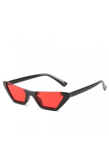 Lunettes De Soleil œil De Chat pour Femmes, Steampunk, Lunettes De Soleil Semi-sans Monture, Vintage, en Plastique, Uv400 Col