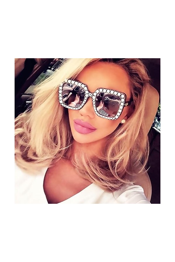 VALICLUD Lunettes Lunettes De Soleil Surdimensionnées Nouveauté Lunettes De Soleil Femme Surdimensionnées Lunettes De Soleil 