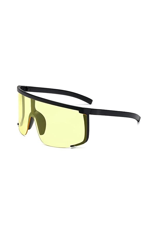 2023 Lunettes De Soleil Homme Surdimensionné Bouclier Demi-Monture Lunettes De Soleil Femmes Lunettes Lunettes Uv400 Color:Ja