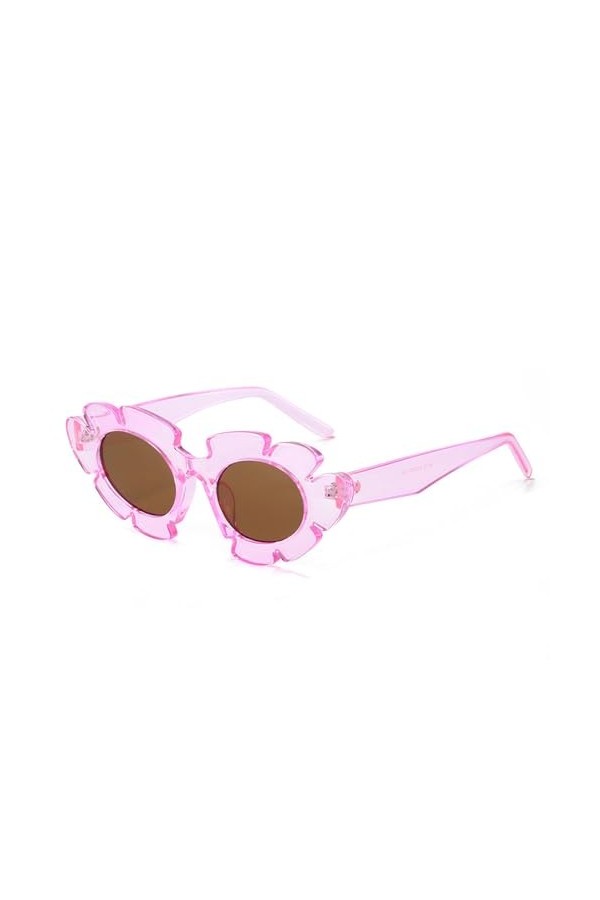 Lunettes De Soleil Yeux De Chat Brillantes Uniques pour Femmes, Mode Punk Fleur, Nuances Dégradées, Uv400, Lunettes Lady De S