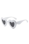 2023 en Forme De Coeur Punk Lunettes De Soleil Femmes Tendances Couleur Bonbon Nuances Lunettes Femme Métal Charnière Dégradé