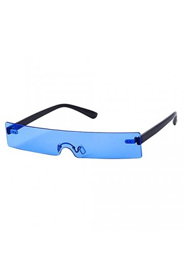 LUOXUEFEI De Soleil Lunettes Lunettes De Soleil Femme Sans Monture Petites Lunettes Rectangulaires Rose Rouge