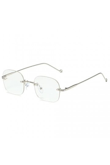 Rétro sans Monture Diamant Lunettes De Soleil Femmes Rectangle Steampunk Lunettes De Soleil Cristal Vintage Dégradé Océan Lun