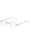 Rétro sans Monture Diamant Lunettes De Soleil Femmes Rectangle Steampunk Lunettes De Soleil Cristal Vintage Dégradé Océan Lun
