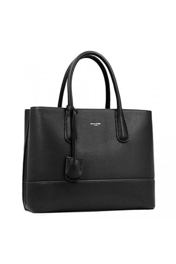 David Jones - Grand Sac à Main Femme Elegant - Sac PU Style Cuir Véritable - Cabas Fourre-Tout à 2 Compartiments Poches Multi