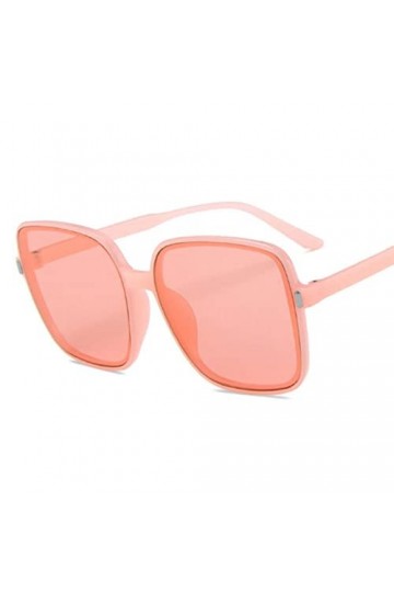 CSRP Créateur de Mode Lunettes de Soleil carrées Femme rétro Vintage dégradé Lunettes de Soleil Femme Verres Transparents-Ros