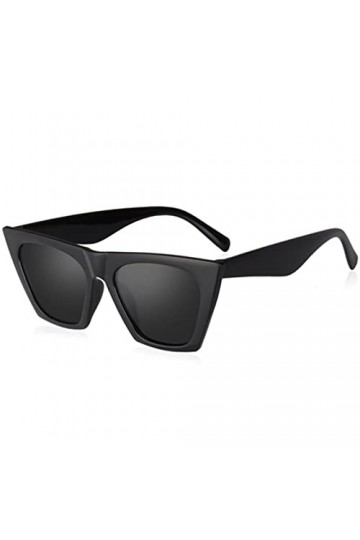 Nouveau Carré Lunettes De Soleil Femmes Noir Marque Designer Lunettes De Soleil Femme Voyage Pilote Gradient Mode-Noir Gris,A