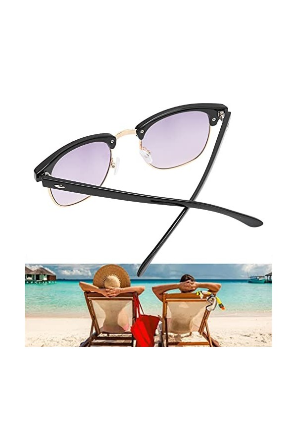 FILFEEL Lunettes de Soleil de Protection UV, Lunettes de Sport Coupe-Vent Extérieures Unisexes pour Hommes âgés et Femmes à U