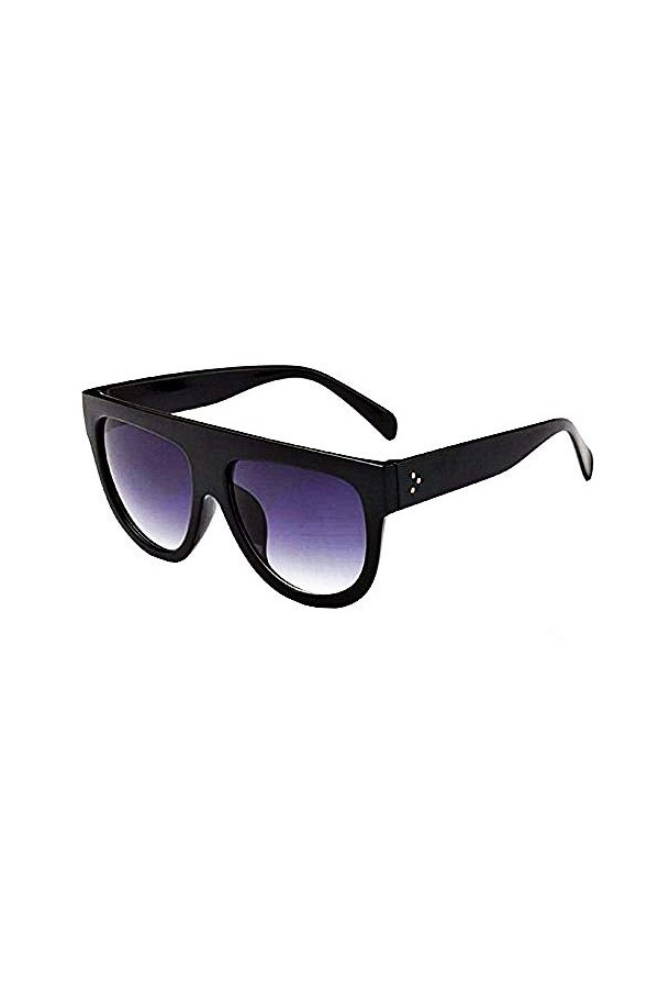 Lunettes de soleil carrées - femme - unisexe - polarisées uv400 - noir - idée cadeau de Noël et danniversaire