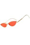 OGOBVCK Lunettes de soleil ovales Petit Arc Temple Fine Bord métallique Classique Style rue Eyewear Hippie Party Hommes Femme