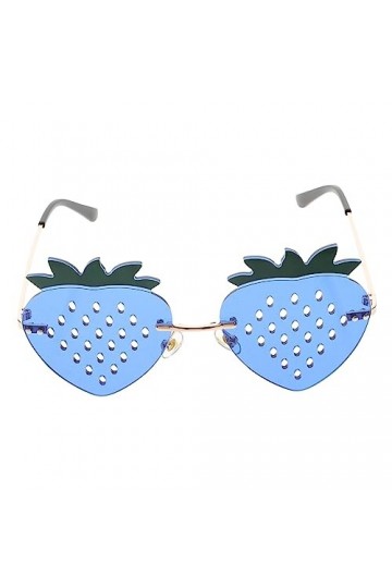 jojofuny 1 Paire De Lunettes De Fraise Lunettes De Soleil Sans Monture Pour Femmes Lunettes De Mode Pour Femmes Lunettes Clai