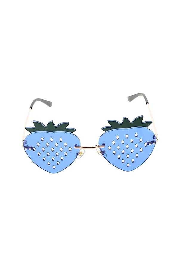 jojofuny 1 Paire De Lunettes De Fraise Lunettes De Soleil Sans Monture Pour Femmes Lunettes De Mode Pour Femmes Lunettes Clai