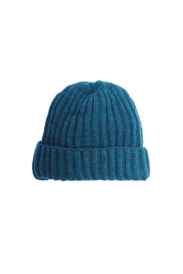 FosterNatur, Bonnet en laine mérinos pour homme et femme - 100 % laine, anthracite, taille unique