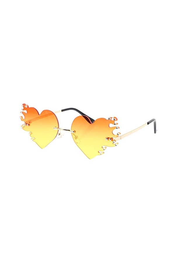 NUOLUX Lunettes De Soleil Flamme Lunettes De Soleil Femme Lunettes Drôles Lunettes De Soleil Fantaisie Nouveauté Lunettes De 