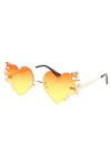 NUOLUX Lunettes De Soleil Flamme Lunettes De Soleil Femme Lunettes Drôles Lunettes De Soleil Fantaisie Nouveauté Lunettes De 