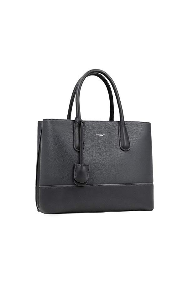 David Jones - Grand Sac à Main Femme Elegant - Sac PU Style Cuir Véritable - Cabas Fourre-Tout à 2 Compartiments Poches Multi