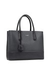 David Jones - Grand Sac à Main Femme Elegant - Sac PU Style Cuir Véritable - Cabas Fourre-Tout à 2 Compartiments Poches Multi