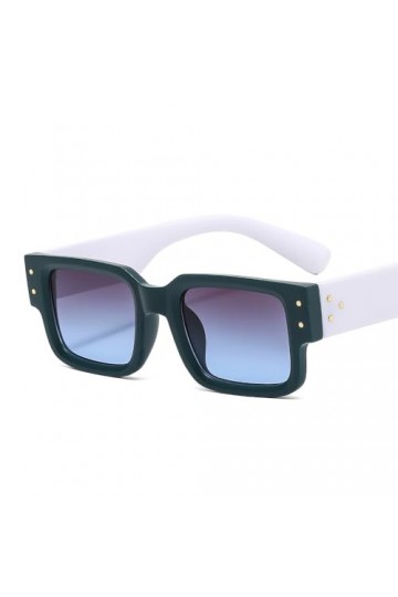 Lunettes De Soleil Punk Carrées Pour Hommes Et Femmes, Vintage, à Rivets Multicolores, Rectangulaires, à La Mode, Uv400, Nouv