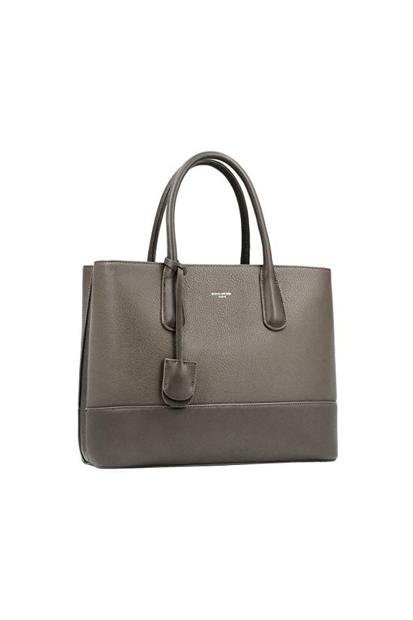 David Jones - Grand Sac à Main Femme Elegant - Sac PU Style Cuir Véritable - Cabas Fourre-Tout à 2 Compartiments Poches Multi