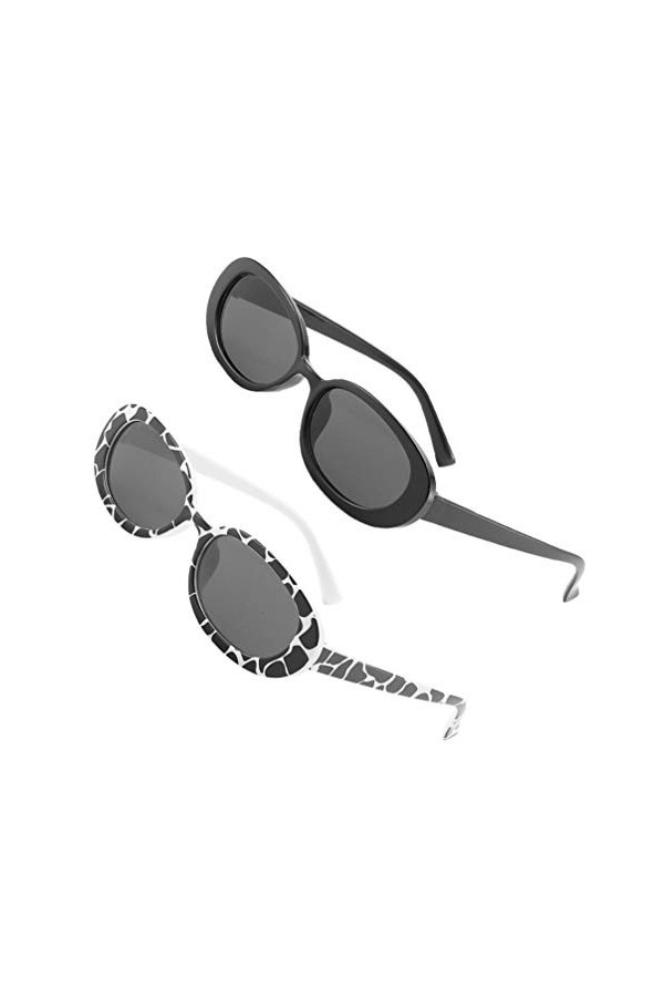 2 Paires Oeil De Soleil Ovale Lunettes De Soleil Pour Enfants Lunettes De Fête De Nouveauté Lunettes De Soleil De Fête à La P