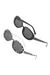 2 Paires Oeil De Soleil Ovale Lunettes De Soleil Pour Enfants Lunettes De Fête De Nouveauté Lunettes De Soleil De Fête à La P