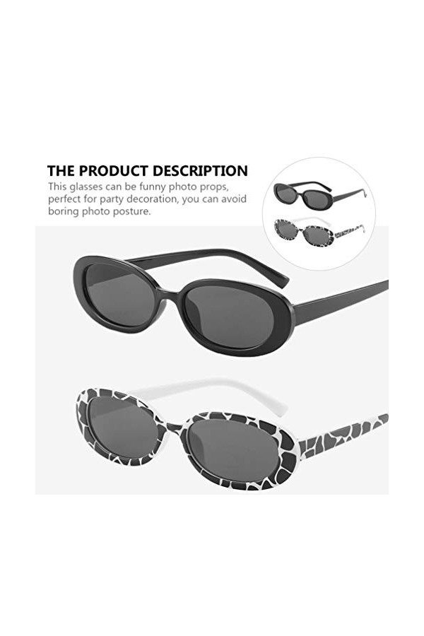 2 Paires Oeil De Soleil Ovale Lunettes De Soleil Pour Enfants Lunettes De Fête De Nouveauté Lunettes De Soleil De Fête à La P