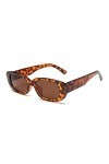 RUGUOA Lunette de Soleil Femme Rectangulaire Vintage Lunettes de Soleil Carre Retro Homme Petite Lunettes de Soleil Protectio