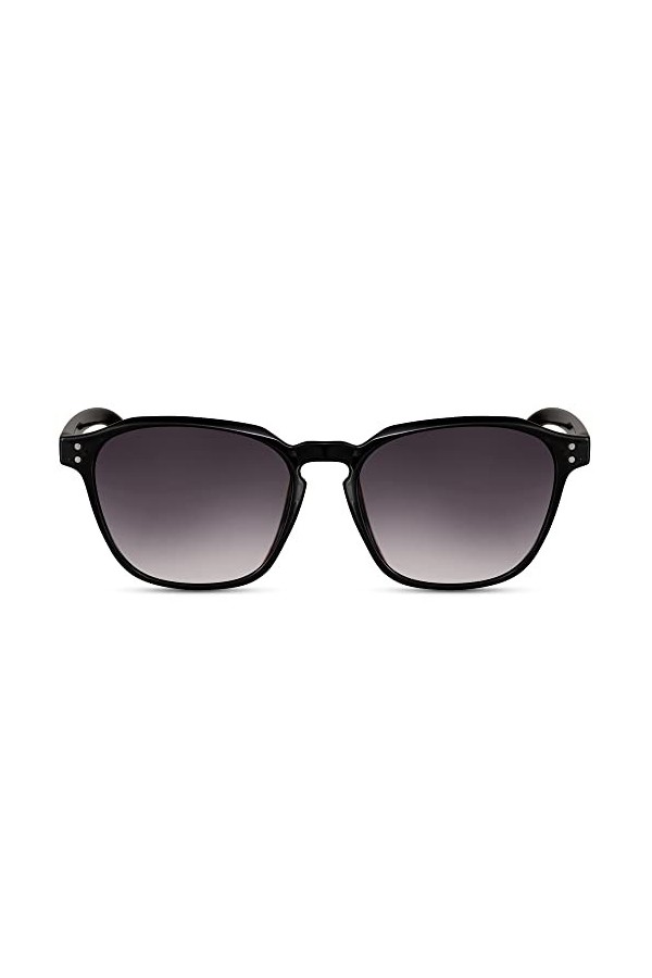 Cheapass Lunettes de soleil Écologiques Femmes Hommes Bords Noirs de Luxe Pont en Forme de Serrure Charmant Bloquant les UV