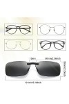 RISVOWO Clip Lunettes de Soleil, 4 Pièces Lunettes de Soleil à Clipser Unisexe, Éblouissement Uv400 Clip Polarisé, Pour Myope